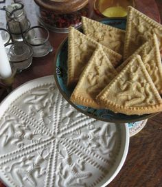 some waffles are sitting on a plate