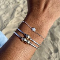 Seashell Bracelet - Capeology Cape Cod Bracelet Stack, Penelope Core, Cape Cod Bracelet, Cape Cod Jewelry, Beach Jewellery, Colbie Caillat, Seashell Bracelet, Modern Silver Jewelry, Cape Cod Beaches