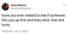 the tweet is posted to someone on their twitter account, which reads post malone @ impostmalone