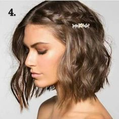 Bridal Hair Barrettes, Easy Wedding Guest Hairstyles, Flower Bridal Hair, Peinados Fáciles Para Cabello Corto, Bridal Hair Clip, Trendy Hair Color, Wedding Hair Pins