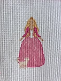 Hand painted needlepoint canvas designed by myself, Emily Vieth. This design is inspired by the Barbie in The Princess and the Pauper movie. 18 ct mono zweigart  Canvas size: 8x8 Design size: 2.25x4.5 Each canvas is painted to order, so please allow 1-2 weeks for your order to be made. Barbie Cross Stitch, The Princess And The Pauper, Princess And The Pauper, Canvas Designs, Cross Stitch Embroidery, Canvas Size, Needlepoint, Fiber Art