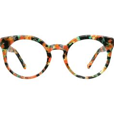 Librarian meets style star in these chic round glasses. The glossy hand-polished acetate eyeglasses is a nod to a cat-eye shape without going all the way there. The look is available in a wide range of colors and looks great as glasses and sunglasses. | Zenni Women's Cat-Eye Prescription Eyeglasses Orange Plastic Round Eyeglasses Frames, Diamond Face Shape, Eye Prescription, Stylish Eyeglasses, Cat Glasses, Rim Design, Zenni Optical, Diamond Face, Four Eyes