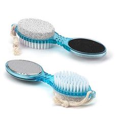 Great Value! 4-in-1 Pedicure Brush Handle Includes Pumice Stone, Emery Board, Nail Cleaning Brush, and Professional Metal File, Can be Used Wet or Dry, Ships in Random Colors Green, Pink, Blue or Purple (Pack of 1 Paddle). Exfoliating Pedicure Care Set with Pumice Stone and Food Rasp for Soft Feet and Skin, Nail File, and Scrub Cleaning Brush That is Ideal for Scrubbing and Clean Dirty Hands Feet, Toenails, and Fingernails. Size: 1 Count (Pack of 1). Toe Nail Cleaning, Nail Cleaning, Foot Pedicure, Bath Fizzers, Dry Body Brushing, Best Brushes, Pumice Stone, Random Colors