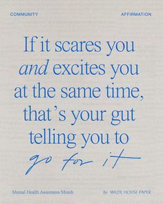 Affirmation
Positive Quotes
Inspirational Quotes
Daily Affirmations It’s Time To Start Dreaming Again, If It Scares You And Excites You, Get Excited Quotes, What Scares You The Most, If It Excites You And Scares Quote, Go With Your Gut Quotes, Excitement Aesthetic, 2025 Challenge, 2024 Mantra