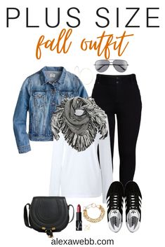 Plus Size Outfit With Jean Jacket, Walmart Plus Size Fall Outfits 2022, Casual Plus Size Fall Outfits, Plus Size Autumn Outfits 2022, Plus Size Fall Fashion 2022 Casual, Curvy Fall Outfits 2022, Fall Plus Size Outfits 2022, Plus Size Fall Outfits 2022, Plus Size Black Jeans Outfit