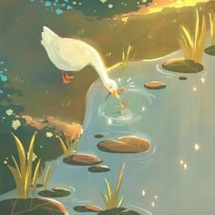 Untitled Goose Game, Goose Game, Fanart Illustration, Japon Illustration, Arte Inspo, Dessin Adorable, 판타지 아트, Drawing Tutorials, 귀여운 동물