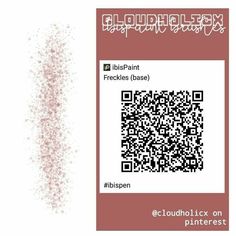 a qr code with the words cloudflix on it in red and white