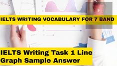 two hands writing on paper next to each other with the words ielts writing task 1 line graph sample answer