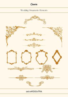 a set of ornate frames and dividers