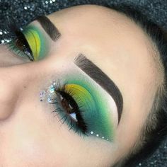 Like what you see? Follow me for more: @uhairofficial Green Cut Crease Eyeshadow, Holiday Nails Green, Green Eye Makeup, Crease Eyeshadow, Eye Makeup Cut Crease, White Liner, Eye Makeup Ideas, Nails Green, Green Makeup