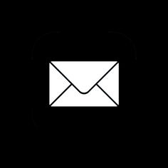 an email envelope icon on a black background