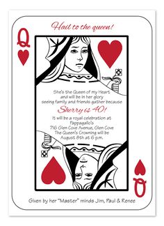 the queen of hearts playing card for valentine's day