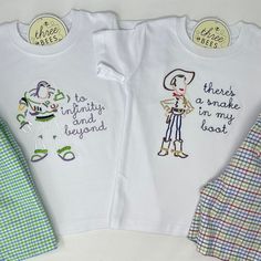 Themed Short Sleeve Tops For Playtime, Toy Story Birthday Outfit, My 1st Disney Trip Shirt, Toy Story Shirts, Toy Story Embroidery, Cute Toy Story Shirts, Toy Story Birthday Tshirt, Friends Toystory Shirt, Toy Story Shirt For Kids