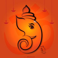 Lord Ganesha Image with Orange Background Lord Ganesha Wallpapers, Ganesh Ji Wallpaper, Wallpapers God, Ganpati Drawing, Lord Vinayaka, Ganesh Chaturthi Festival, Ganesha Rangoli, Wallpaper 2022, Ganpati Bappa Wallpapers