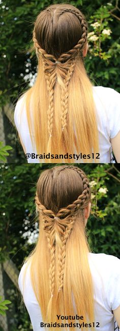 Butterfly Braid by Braidsandstyles12  Youtube Channel : https://www.youtube.com/channel/UC8ouEGIBm1GNFabA_eoFbOQ Hairstyles, Butterly, Braids long hair, Braids Medium, Butterfly Hairstyle, Hair Recipes, Braids Long, Character Hair, Butterfly Braid, Pinterest Hair