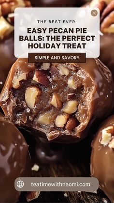 the best ever easy pecan pie balls - the perfect holiday treat