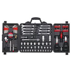 the mechanics tool set is packed with tools