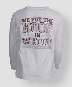 we put the hoop in whop long sleeve t - shirt with stars on it