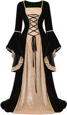 Reinassance Outfits Women, Renecansse Dress, Medieval Queen Costume, Medieval Clothing Women Princesses, Mediavel Dress, Midevel Clothing, Mid Evil Dresses, Middle Ages Dresses, Renesance Dress