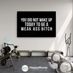 Did Not Wake Up To Be A Weak Ass Bitch Wall Art Home Gym Room Print Decor -P596 Man Cave Workout Room, Cozy Industrial Office Design, Home Gym Art Wall Decor, Boho Gym Decor, Home Gym Signs, Home Gym Wall Art, Gym Ideas Design, Gym Mural Wall Art, Home Gym Wall Color