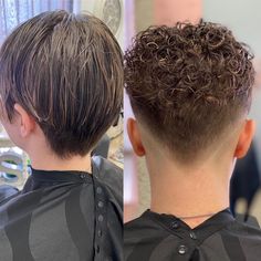 Mens Hair Cut, Short Perm, V Cut Hair, Mens Hair, Hair Cut, Perm, Diamond Earrings, Pearl Earrings, Instagram Photos