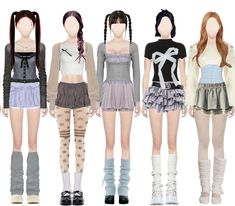 girlgroup outfit ideas | Girl Group Outfits, Seventeen Concert, Kpop Fits, Group Outfits, Diamond Ribbon, Black Platform Shoes, White Tights, Hair Png, White Mini Skirt