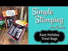 an easy holiday treat bag made with simple stamping