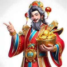 Fortune god slot game character with white plain background | Premium AI-generated image Slot Game Symbols, Lottery Games, Zeus Slot Pragmatic, Plain Background