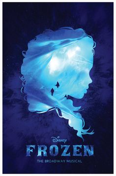 the poster for disney's frozen movie, featuring an image of a woman with flowing hair