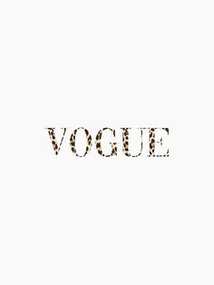 the word voque written in leopard print