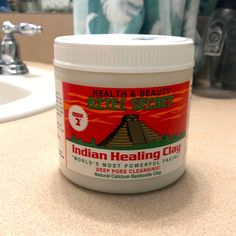 It Is Completely Full. Natural Calcium Bentonite Clay Perfect For A Deep Cleanse And Detox For Acne/ Oily Based Skin Type. Aztec Secret Indian Healing Clay, Calcium Bentonite Clay, Diy Wrinkles, Indian Healing Clay, Beauty Science, Best Acne Products, Healing Clay, Eco Beauty, Cleansing Mask