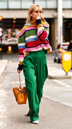 "The fashion choices on this mood board are absolute perfection London Fashion Weeks, Winter Dress, Winter Trends, Fashion Mistakes, Green Pants, 가을 패션, Woman Fashion, Colourful Outfits, Women Trends