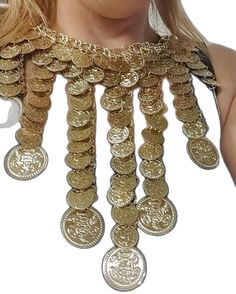 Traditional Gold Necklace For Beach, Gold Jewelry For Beach Festivals, Belly Dance Costumes, Dee Dee, Brass Necklace, Belly Dance, Dance Costumes, Matching Earrings, Egypt