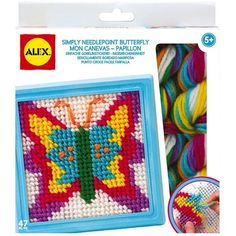 an image of a cross stitch kit with the package in it's package box