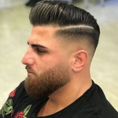 Barber Shop Ideas, Crew Cut Hair, Men Hipster, Ducktail Beard, Round Face Men, Older Mens Hairstyles