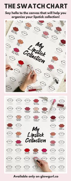 The perfect wall art for your beauty room - this lipstick canvas poster will help you visually organize your collection and keep track of your lipstick shades! #lipstick #makeuproomideas #wallart #makeupdecor Makeup Display Ideas, Bathroom Makeup Storage, Makeup Storage Hacks, Makeup Storage Drawers, Makeup Vanity Ideas, Makeup Decor, Shop In Shop, Space Makeup, Diy Makeup Storage