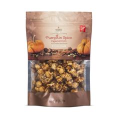 a bag of pumpkin spice caramel clusters