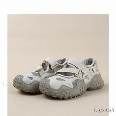 Lasaky - Casual Sport Sandals with Hollow Design and Thick Soles, Velcro Closure Casual Sport Sandals For Outdoor Activities With Round Toe, Casual Sport Sandals With Round Toe For Outdoor, Casual Sport Sandals With Round Toe For Outdoor Activities, White Non-slip Flat Heel Sandals, Beige Casual Sport Sandals With Round Toe, Casual Beige Sport Sandals With Round Toe, Comfortable Synthetic Sport Sandals With Round Toe, Comfortable Round Toe Synthetic Sport Sandals, Comfortable White Sandals For Outdoor Activities