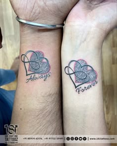 Couple tattoos Fingerprint Tattoos For Couples, Thumbprint Couple Tattoo, Couple Tattoos Fingerprint, Cool Couple Tattoos Unique, Couple Tattoos Thumb Print, Thumbprint Tattoos Couples, Husband And Wife Tattoo Ideas, Couple Finger Print Tattoo Ideas, Tattoo Ideas For Couples Husband Wife