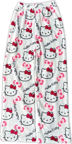 Flannel Pajamas Women, Hello Kitty Pajama Pants, Kawaii Pants, Hello Kitty Pajamas, Girls Pajama Pants, Kitten Face, Winter Pajamas Women, Womens Flannel Pajamas, Pink Y2k