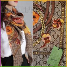 Testosterone Boosting Foods Gucci Orange, Testosterone Boosting Foods, Luxe For Less, Shawl Outfit, Pansy Flowers, Edge Scarf, Red Shawl, Gucci Floral, Gucci Scarf