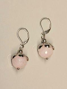 Unique Jewelry Pieces   Rose Quartz gemstone beads 12 mm with Stainless steel findings Rose Quartz Earrings, Rose Quartz Gemstone, Quartz Rose, Etsy Earrings Dangle, Oct 30, Gemstone Beads, Jewelry Pieces, Rose Quartz, Jewelry Earrings Dangle