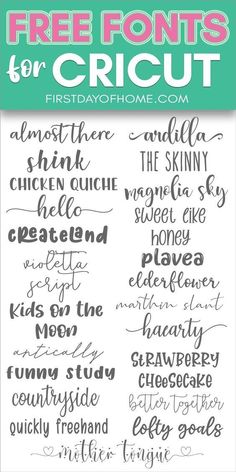 The Best Free Fonts for Cricut Crafters (2024) Cricut Font Combinations, Tshirt Fonts, Tshirt Making, Fonts Inspiration, Letters Tattoo, Font For Cricut, Free Fonts For Cricut, Alfabet Font, Fonts For Cricut