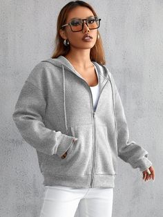 Outdoor Sportswear, Drop Shoulder Hoodie, Lined Hoodie, Kangaroo Pocket Hoodie, Pocket Hoodie, Winter Hoodies, Active Hoodie, Streetwear Women