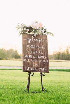 *currently out of stock in the size 24x36* Wooden Choose a Seat, Not a Side Wedding sign.  This sign is a beautiful decor piece for your wedding ceremony and will add a perfect touch to your special day. This listing is for the one personalized wooden sign. No other decor included.  Available sizes 24x36 20x30 18x24 12x18 EASEL ADD-ON: Our heavy-duty solid wood easel is perfect for displaying your wedding sign. Adjustable shelf height to fit a variety of sizes. Easy no-tool 5-minute assembly. Th Dont Choose A Side Wedding Sign, Rustic Boho Wedding Theme, Easel Decoration Ideas, Wedding Signs For Ceremony, Open Seating Wedding, Southern Wedding Ideas, Vintage Rustic Wedding Decor, Seating Wedding, Boho Wedding Theme