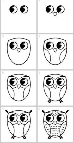 how to draw an owl step by step instructions for kids and beginners with pictures