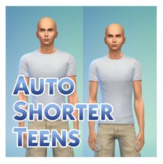 two men in white shirts with the words auto shorter teens