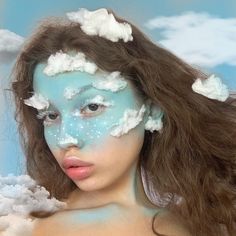 Air Makeup, Unconventional Makeup, Avant Garde Makeup, On Cloud Nine, Head In The Clouds, Sugar Thrillz, Makeup Aesthetic