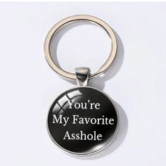 Nip Keychain: You're My Favorite As$*Ole Gag Gift Funny Gift Funny Keychains, Gag Gifts Funny, You're My Favorite, Gag Gifts, Key Card Holder, Card Holders, Funny Gifts, Keychains, Black Silver