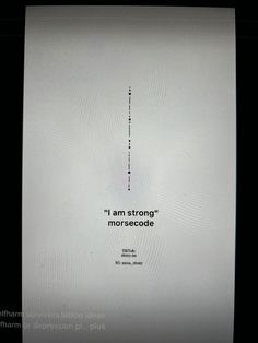 an old movie poster with the words i am strong's morsecodee on it